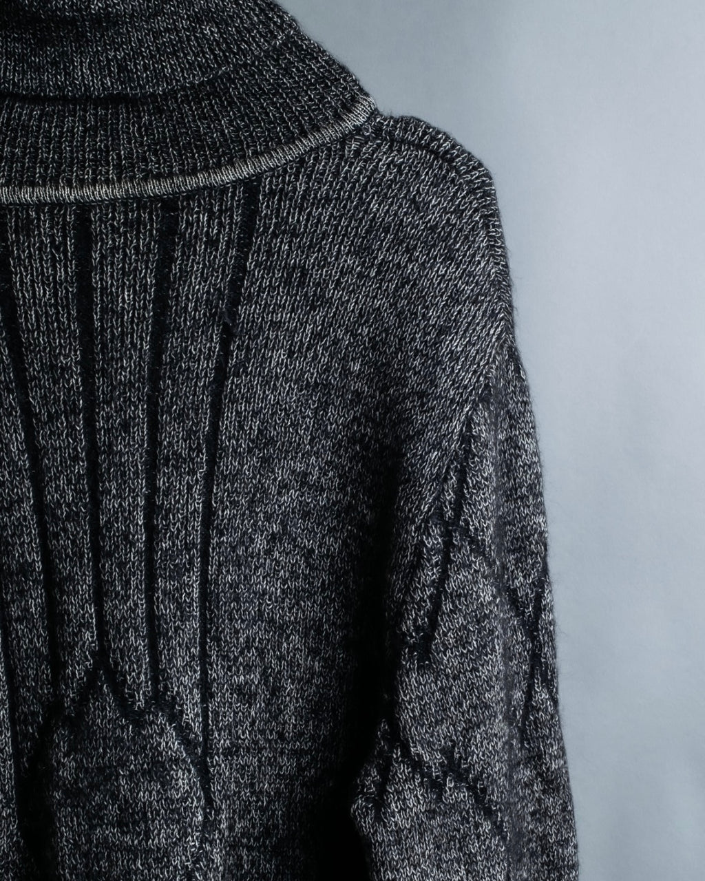 "VERSUS" Mohair blend lana wool high neck design knit