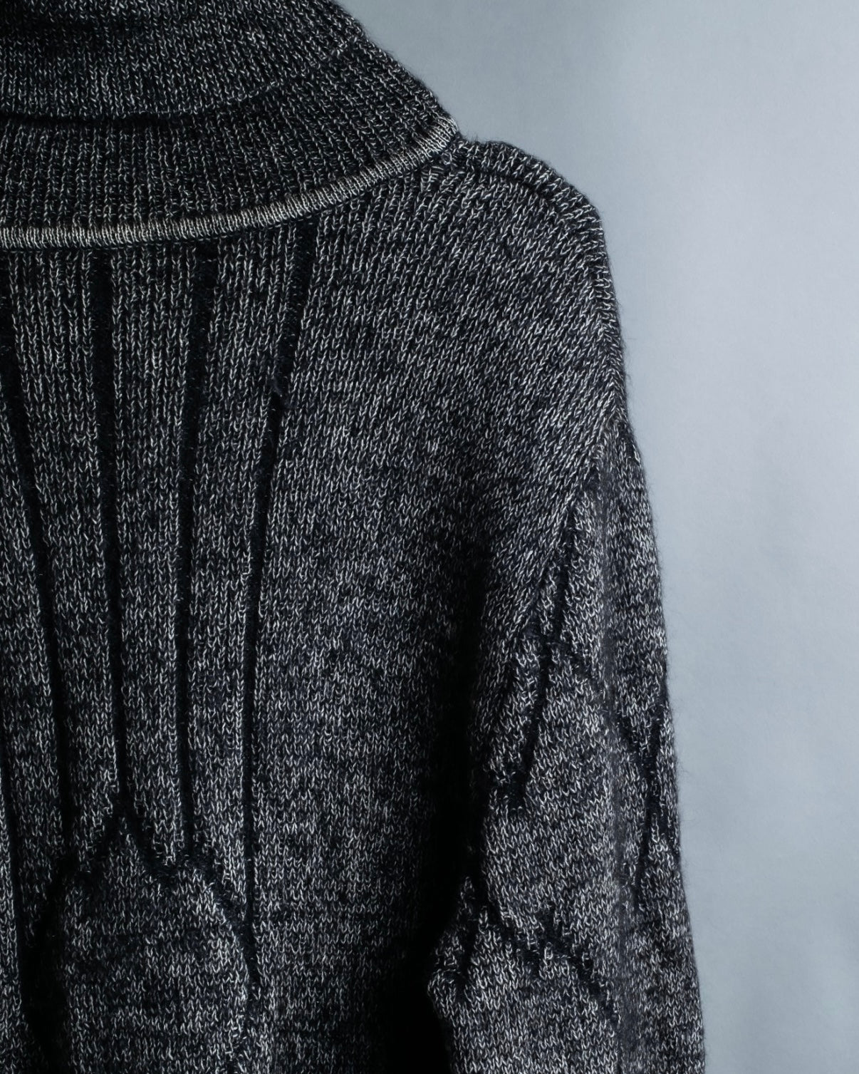 "VERSUS" Mohair blend lana wool high neck design knit