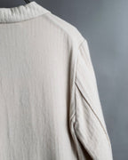 "SOWER" cashmere cotton double breasted tailored jacket