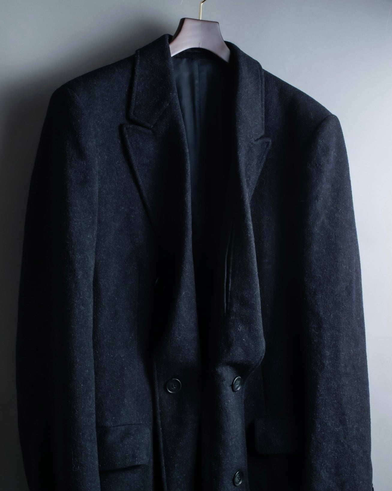 "STAFFORD"  Double-breasted super long wool coat