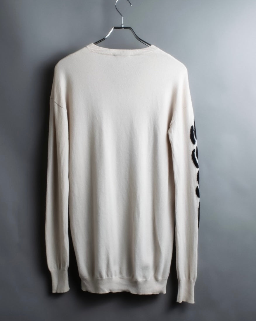 "BOTTEGA VENETA" art pattern cashmere 100% knit