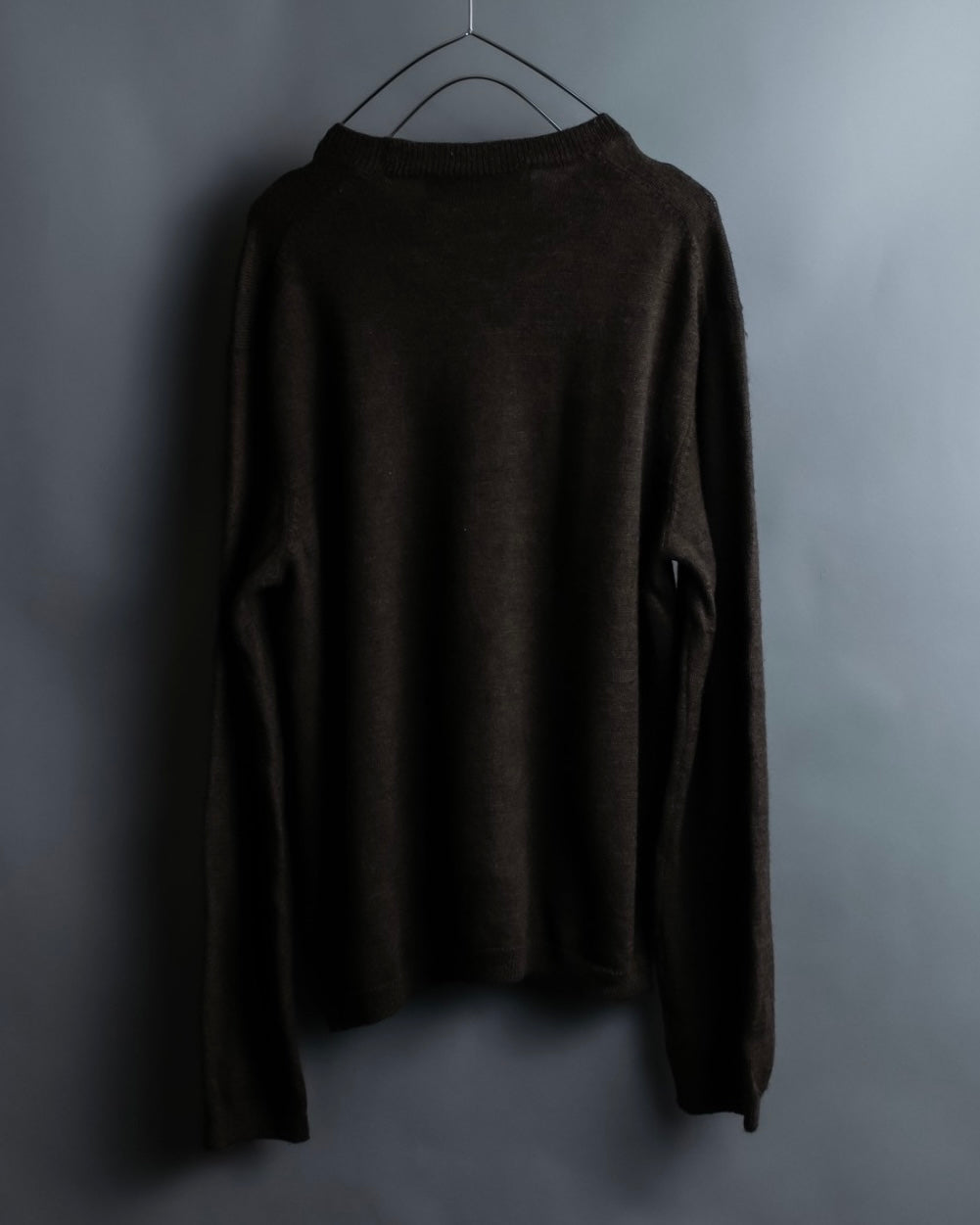 "COMME des GARCONS HOMME PLUS (1997-98's )" Spiral print design dark brown knit