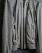 "Dolce & Gabbana" Leather mesh off-white blouson