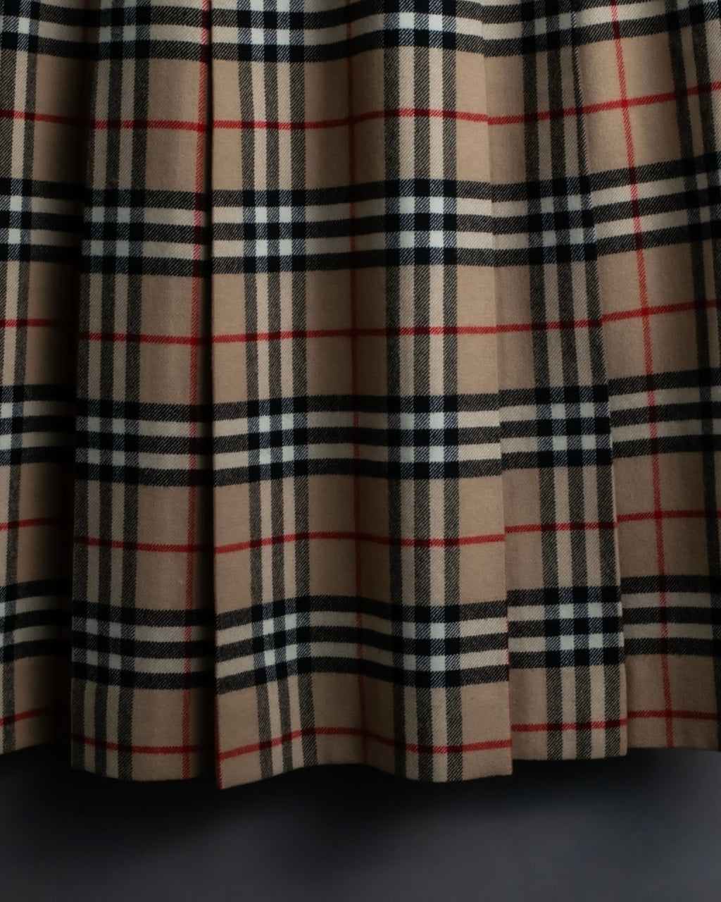 "Burberry's (70-80's)" Nova check side zip pleated skirt