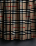 "Burberry's (70-80's)" Nova check side zip pleated skirt