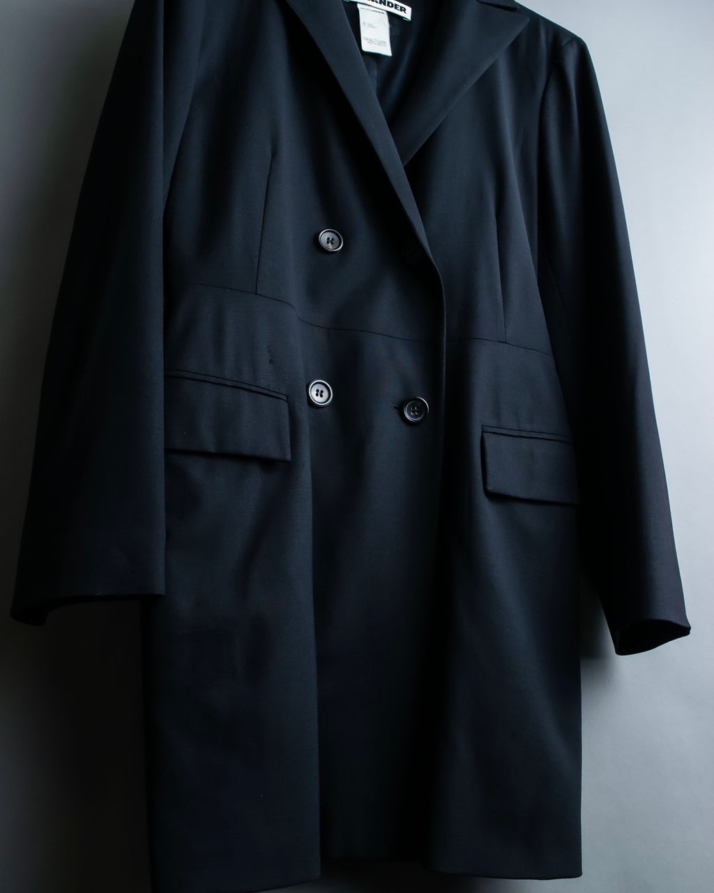 "JIL SANDER" double-breasted lightweight wool jacket