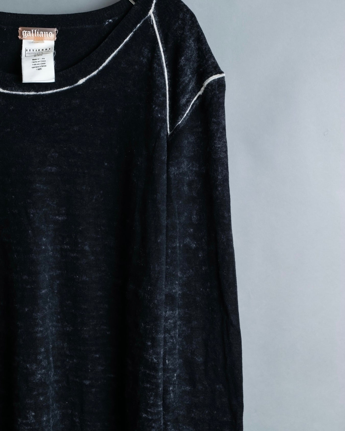 "Galliano" White noise knit