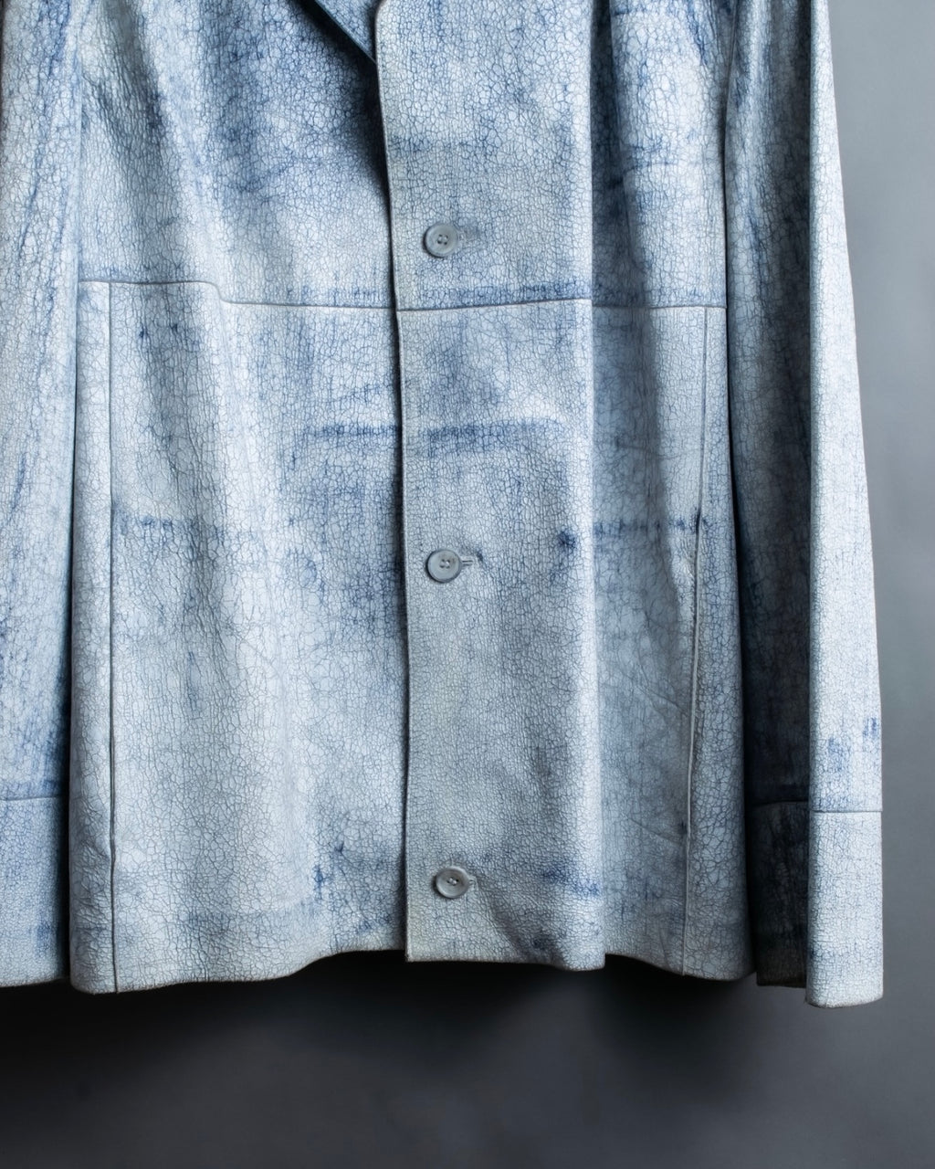 "CRISTIANO di THIENE"Crack design white leather jacket