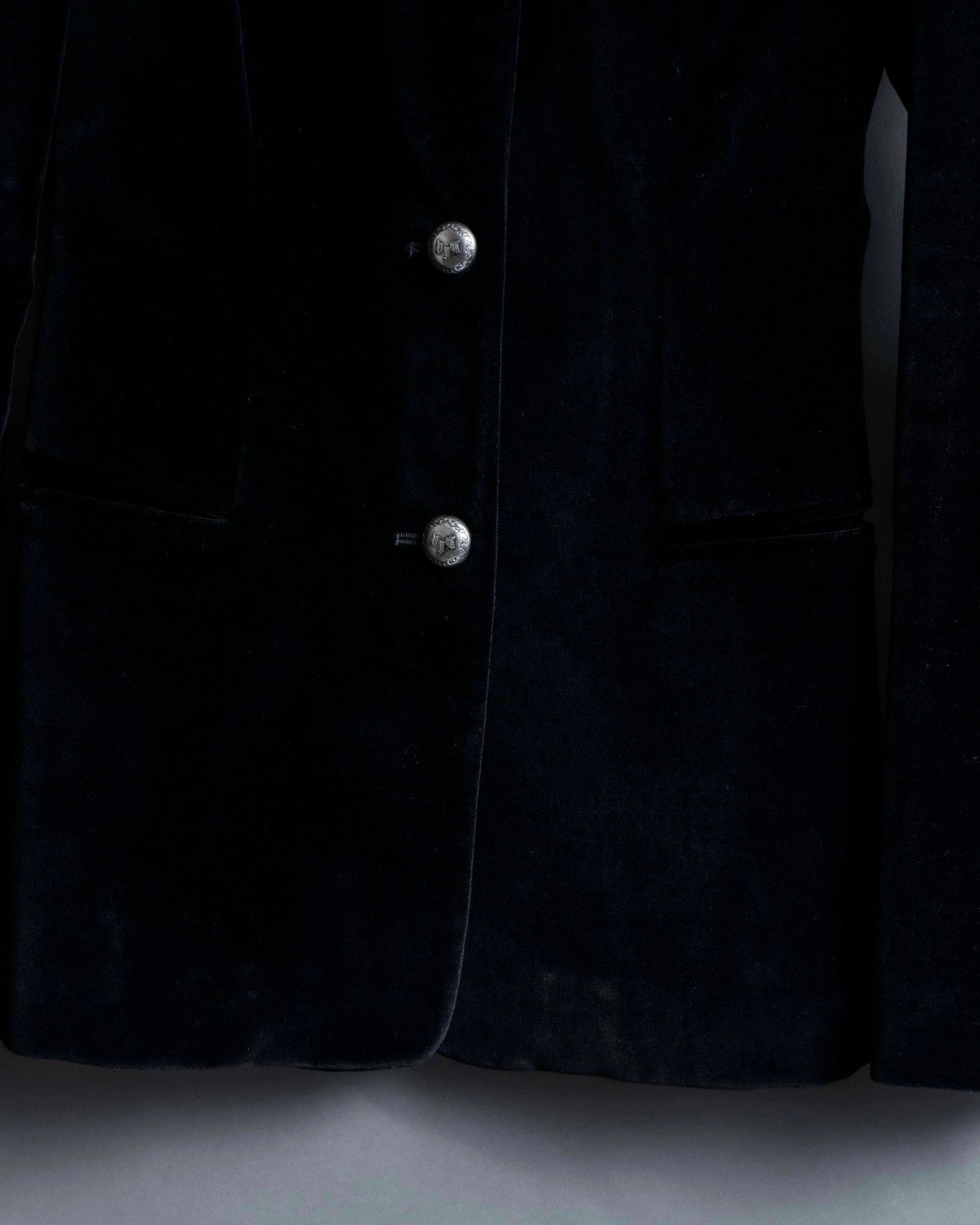 "VERSACE JEANS COUTURE" Velor peak lapel tailored jacket
