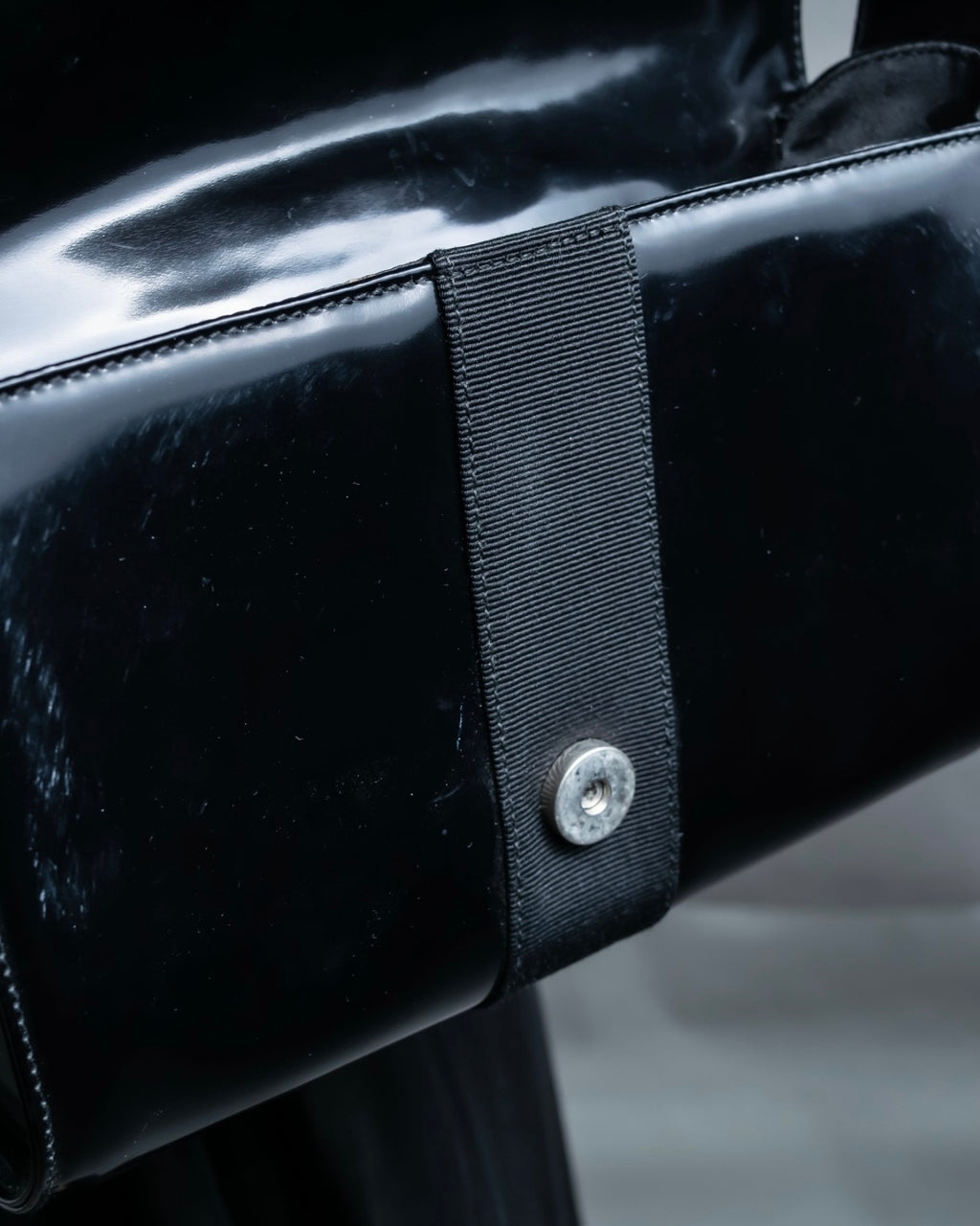 "Salvatore Ferragamo" enamel shoulder bag