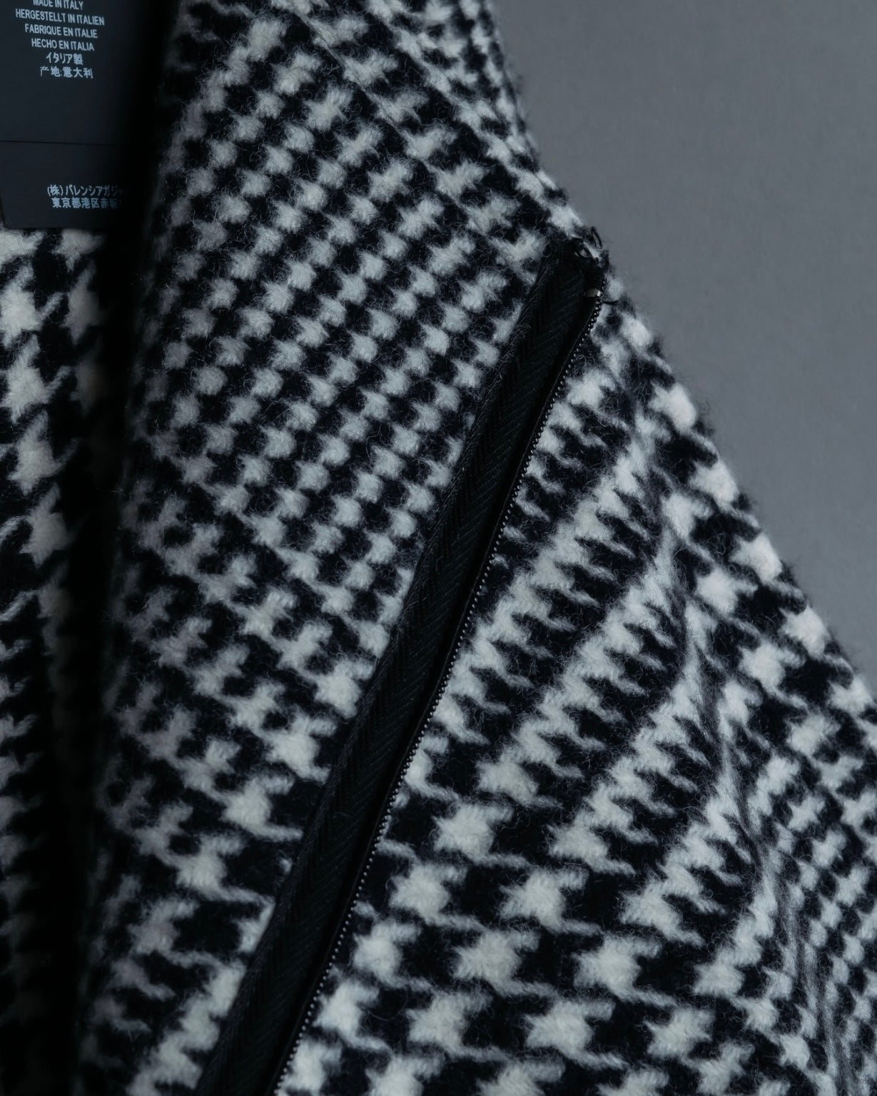 “BALENCIAGA  18AW” Virgin wool  plaid wrapped skirt