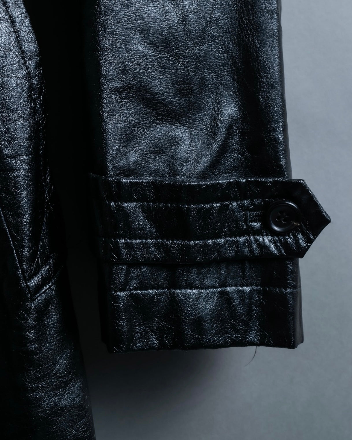 "tricot Comme des Garçons" Archive leather trench coat