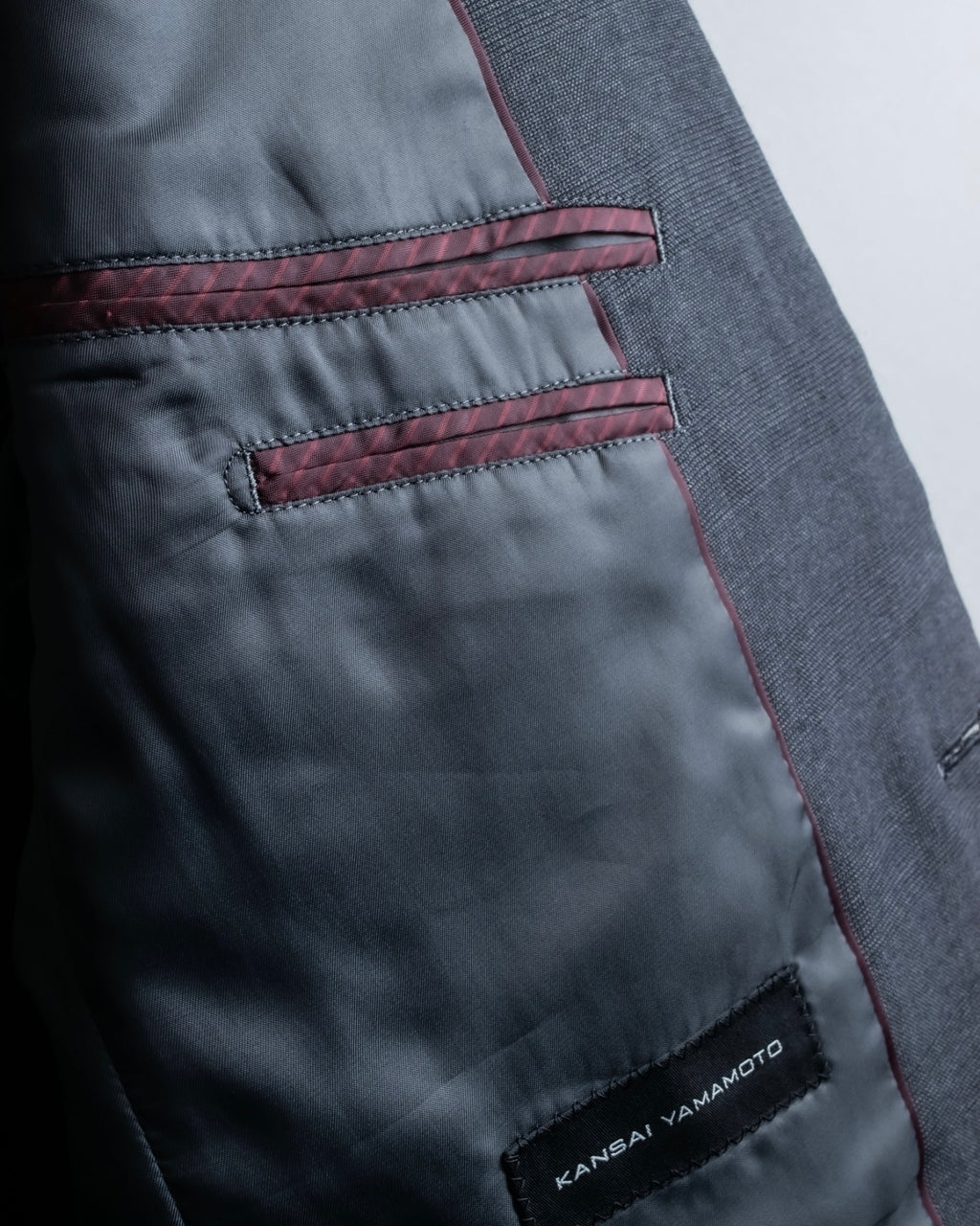 "KANSAI YAMAMOTO" Grey hidden check three-piece set up