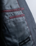 "KANSAI YAMAMOTO" Grey hidden check three-piece set up