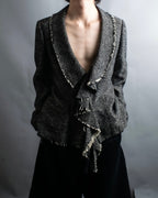 "Yohji Yamamoto +NOIR" Frill smoking jacket