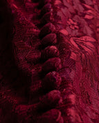 “Vintage” flower motif lace long dress