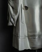 "Maurizio Pecoraro" gather sleeves glossy silver spring coat
