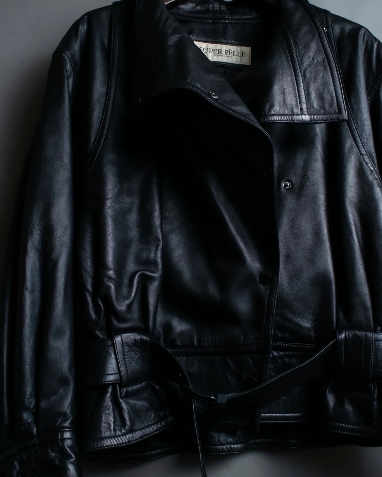 "NORIKO KAZUKI" 2way leather short jacket