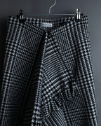 “BALENCIAGA  18AW” Virgin wool  plaid wrapped skirt