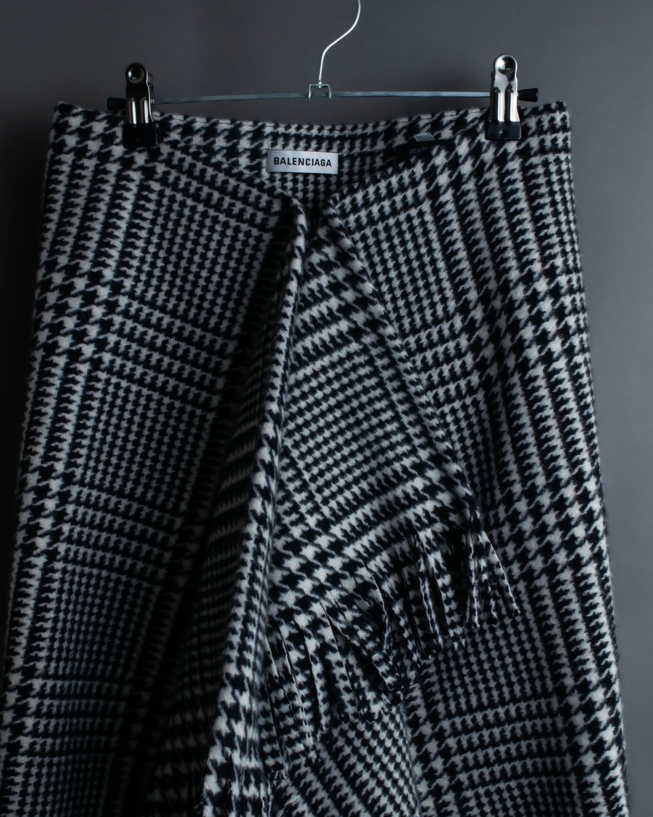 “BALENCIAGA  18AW” Virgin wool  plaid wrapped skirt