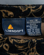 Vintage botanical pattern velor knit