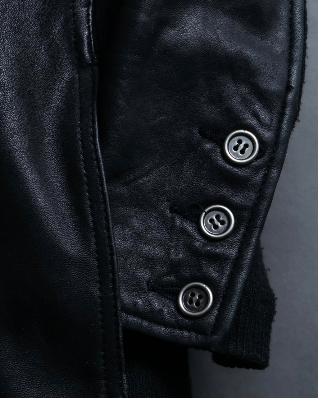 Vintage Leather x CORDUROY combination trench coat