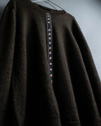 "COMME des GARCONS HOMME PLUS (1997-98's )" Spiral print design dark brown knit