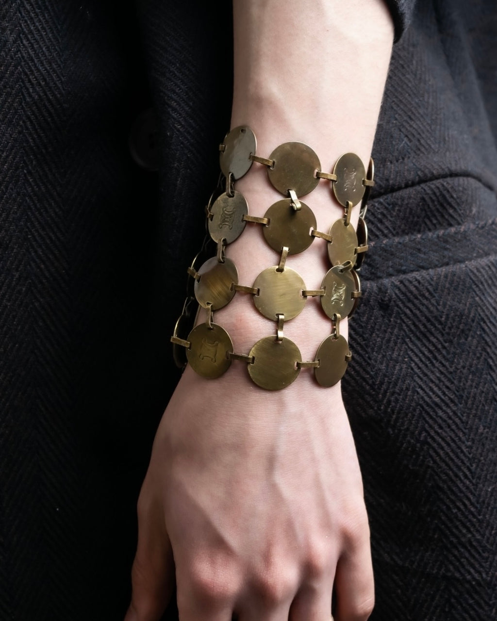 "CELINE" Round metal antique bracelet