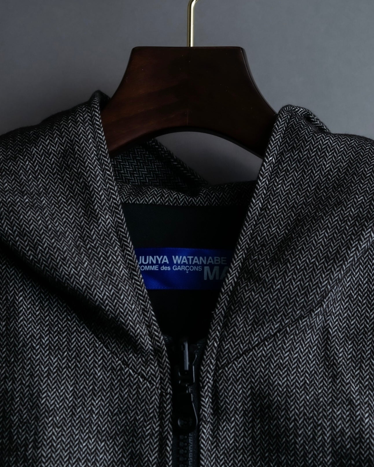 "JUNYA WATANABE" Cotton Herringbone Hoodie Jacket