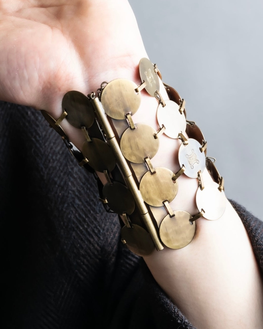 "CELINE" Round metal antique bracelet