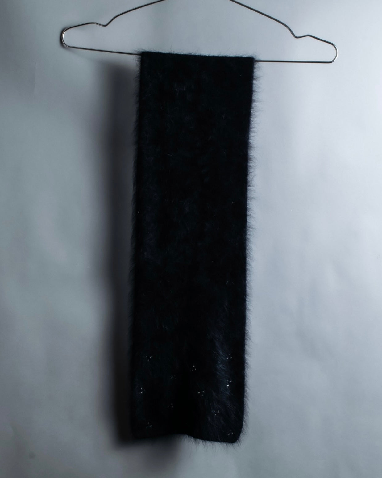 "KATHARINE HAMNETT LONDON" Angora wool shaggy scarf