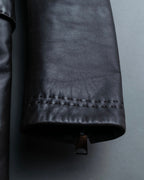 "Emporio Armani" leather stitch special design jacket
