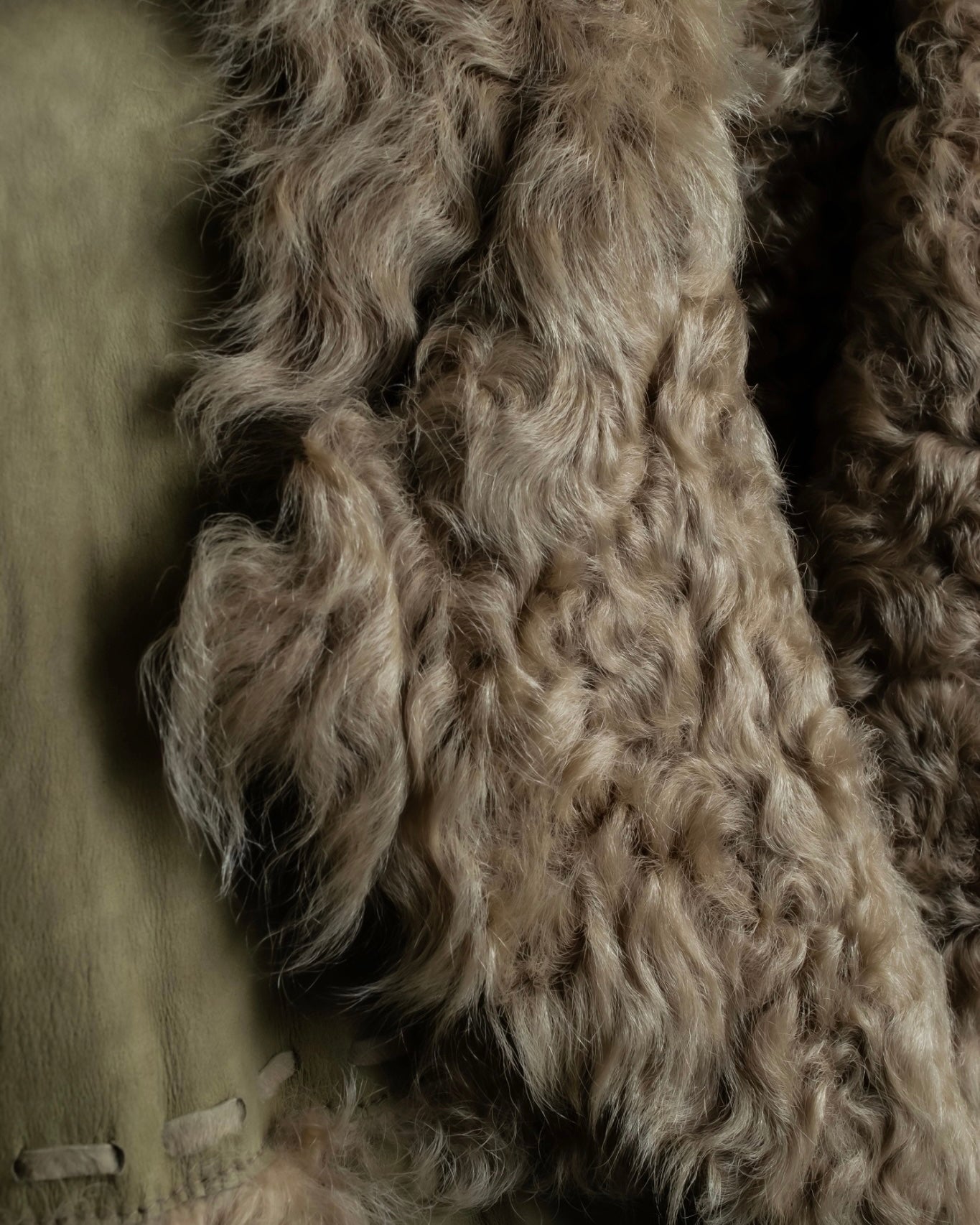 Vintage kargan lamb suede combination jacket