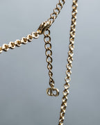 "Christian Dior" logo chain necklace