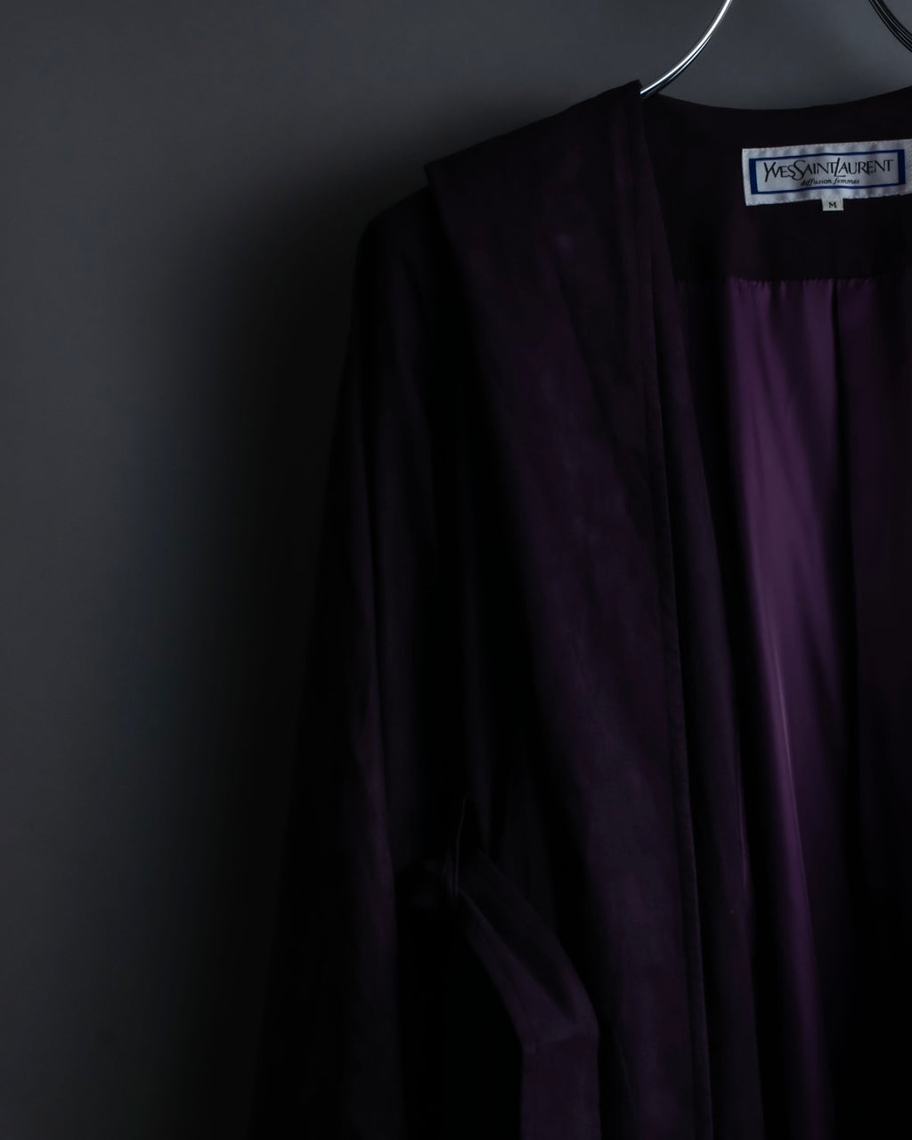 "80s Yves Saint Lauren" Oversized hooded spring coat