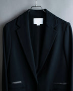 "Alexander wang"Leather piping tailored jacket with back fastening design