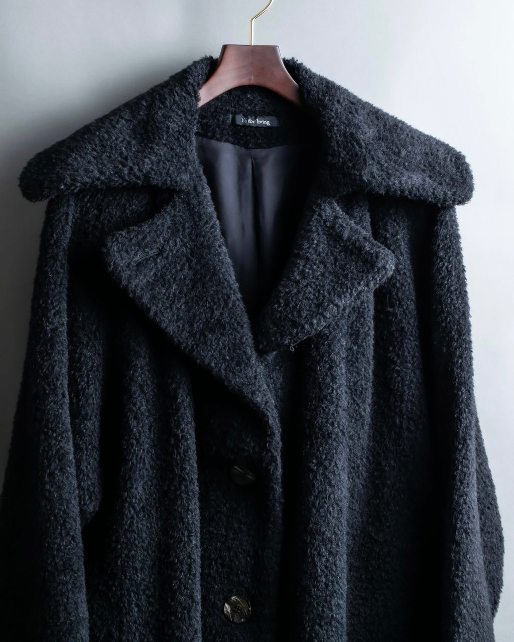 "Y's for living" Alpaca big collar airy coat