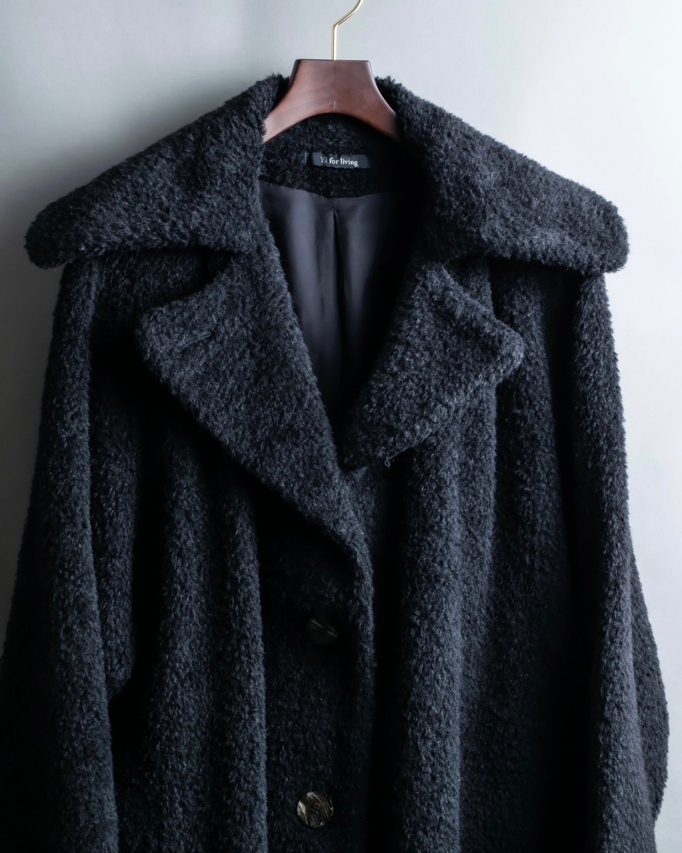 "Y's for living" Alpaca big collar airy coat