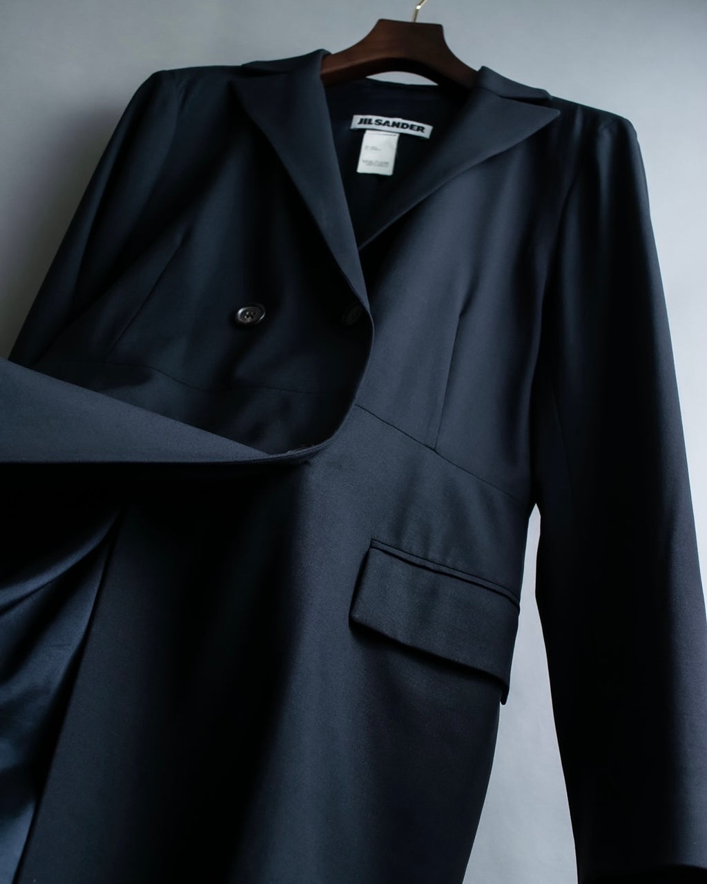 "JIL SANDER" double-breasted lightweight wool jacket