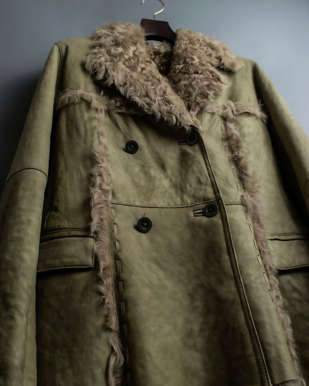 Vintage kargan lamb suede combination jacket