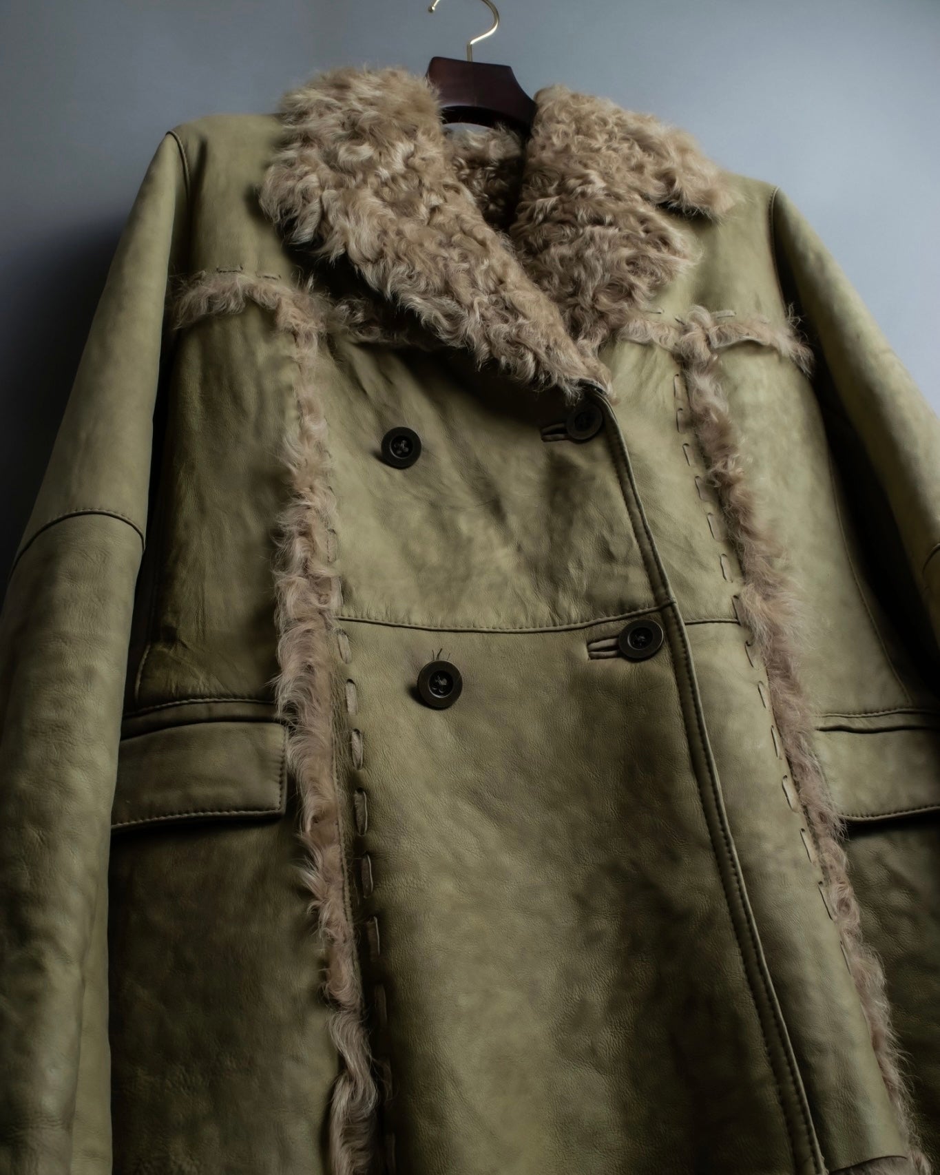 Vintage kargan lamb suede combination jacket