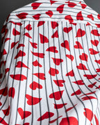 “JW Anderson” heart pattern designed striped shirt