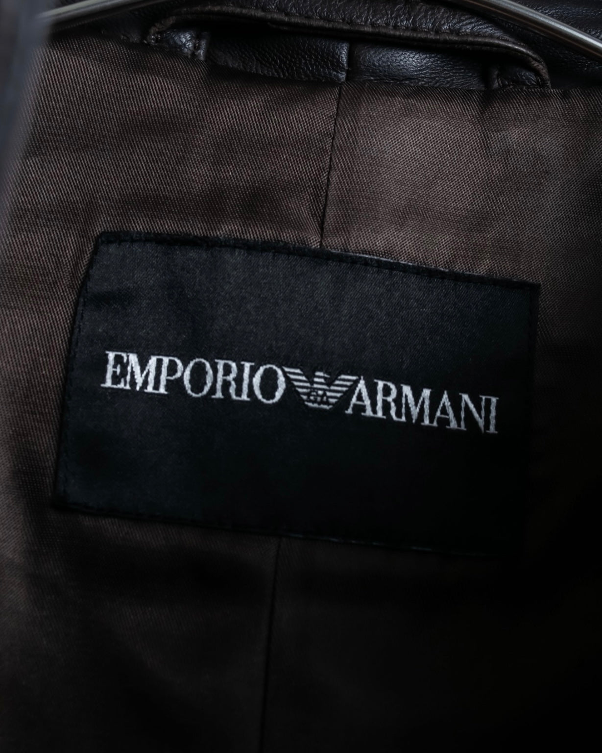 "Emporio Armani" leather stitch special design jacket
