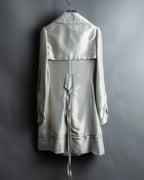 "Maurizio Pecoraro" gather sleeves glossy silver spring coat