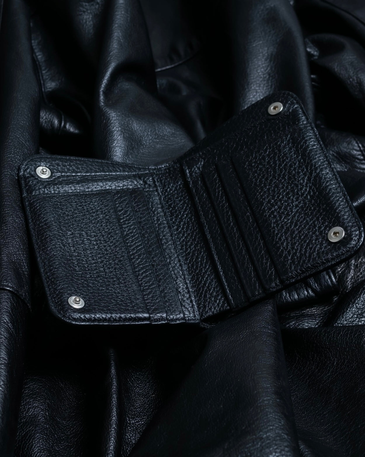 "Maison Margiela" stitched leather wallet