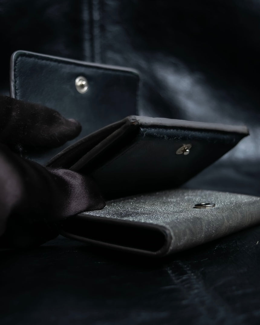 "BALENCIAGA" Glittery grunge style compact wallet