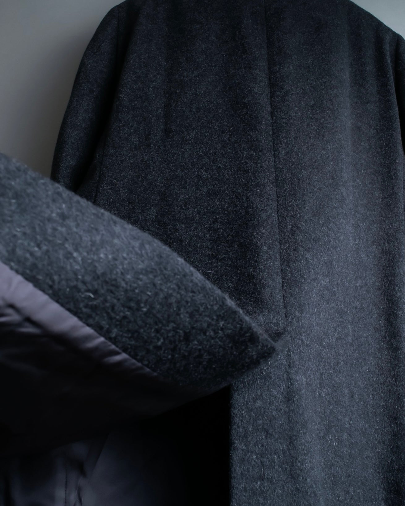 "VERSACE" fly-front double-breasted wool coat