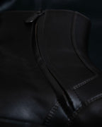 “BOTTEGA VENETA” round toe intrecciato leather boots