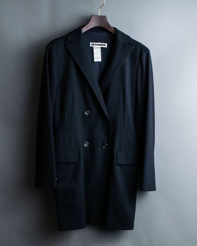 "JIL SANDER" double-breasted lightweight wool jacket