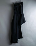"Yohji Yamamoto" double zip asymmetric skirt